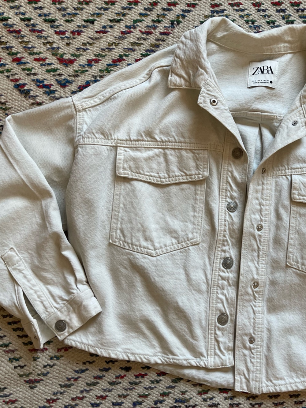 Zara  Off-White Denim Jacket